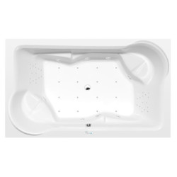 Masážní vana Polysan Duo 200x120 cm Highline Hydro-Air akrylát levá i pravá 16111.6010