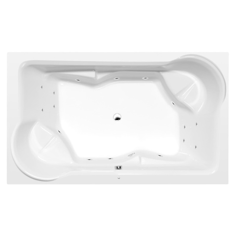 Masážní vana Polysan Duo 200x120 cm Active Hydro akrylát levá i pravá 16111.1010