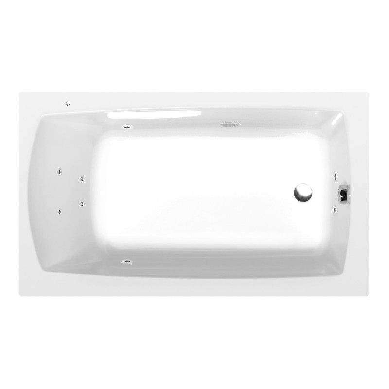 Masážní vana Polysan Lily 130x70 cm Active Hydro akrylát levá i pravá 77511.1010