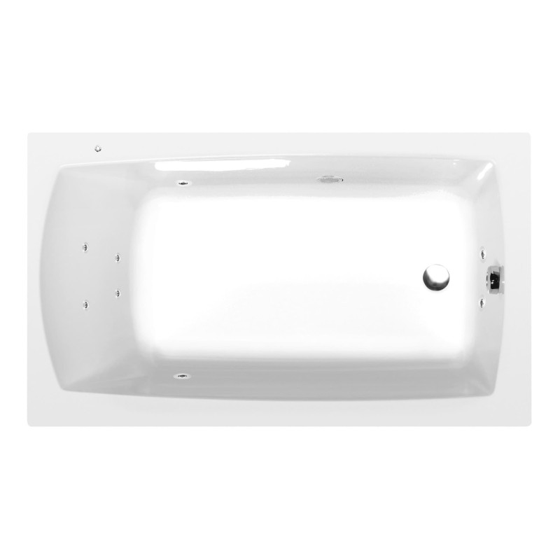 Masážní vana Polysan Lily 120x70 cm Active Hydro akrylát levá i pravá 25111.1010