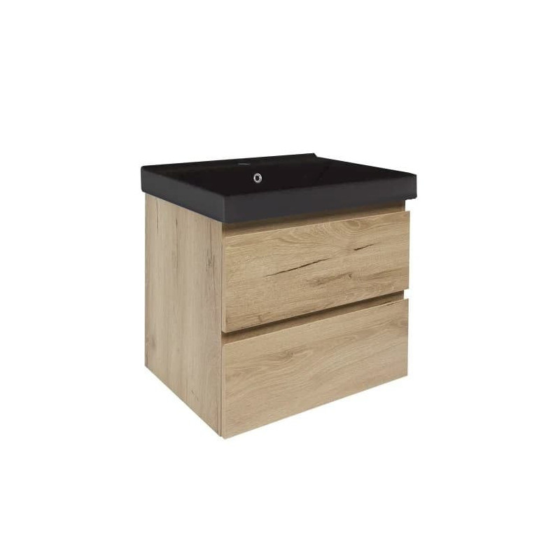 Koupelnová skříňka s umyvadlem SAT B-Way 59x50x45 cm dub mat BWAY260OAKUU1B