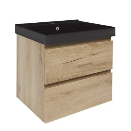 Koupelnová skříňka s umyvadlem SAT B-Way 59x50x45 cm dub mat BWAY260OAKUU1B