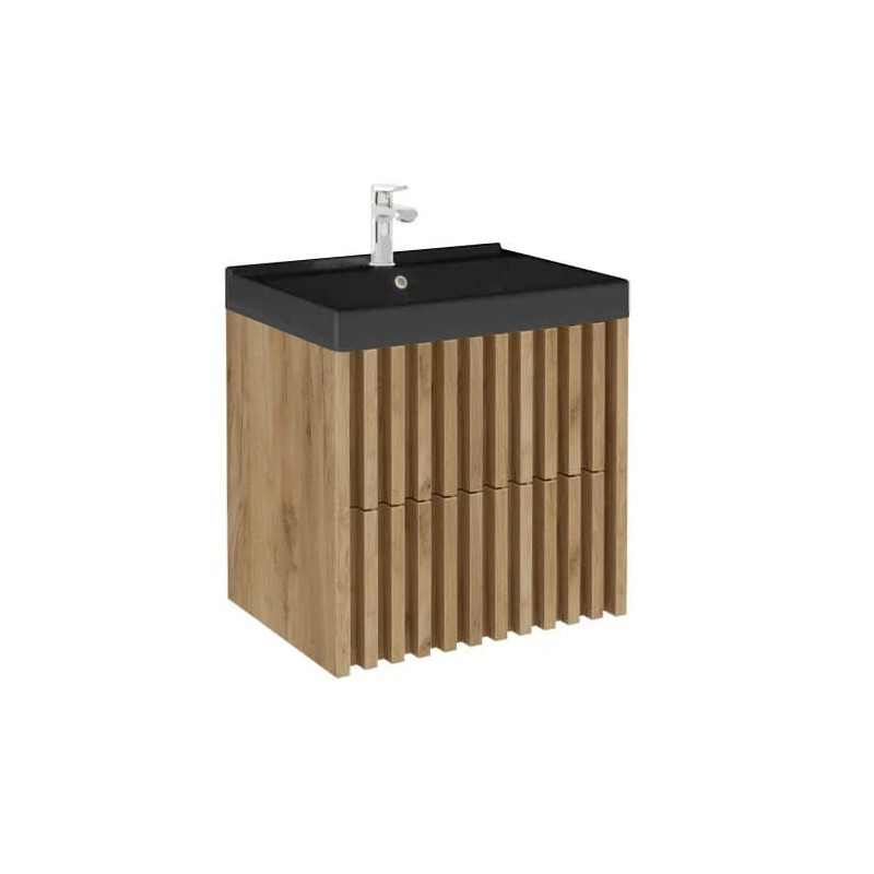 Koupelnová skříňka s umyvadlem SAT Delano 60x46 cm dub mat DELANO60ZDUMB