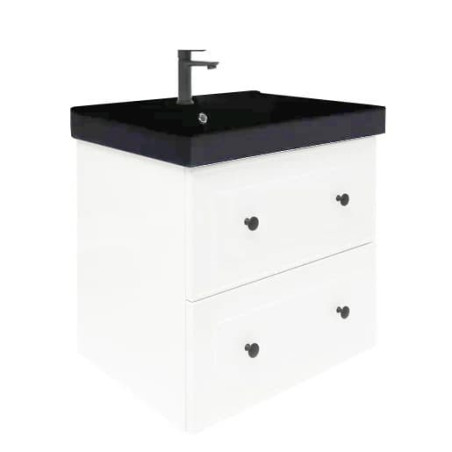 Koupelnová skříňka s umyvadlem Naturel Forli 60x45x46 cm bílá lesk FORLI60BIUVERB