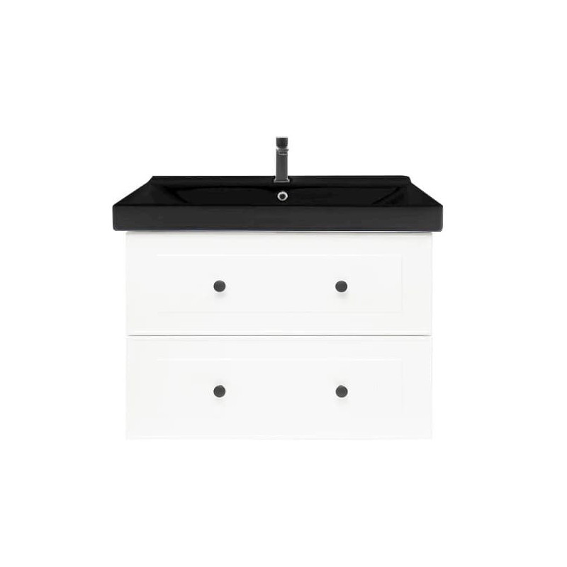 Koupelnová skříňka s umyvadlem Naturel Forli 80x45x46 cm bílá lesk FORLI80BIUVERB