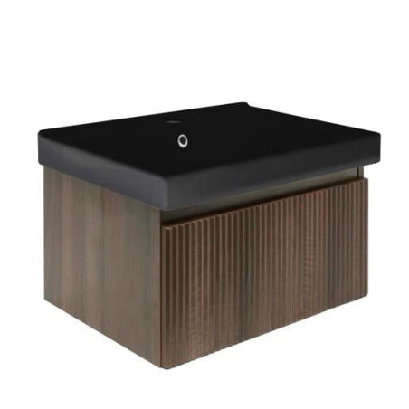 Koupelnová skříňka s umyvadlem SAT Evolution 58x30x45 cm ořech mat SATEVO60NAU1MB