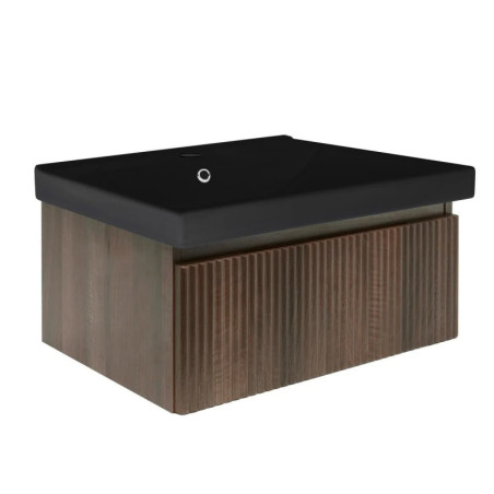 Koupelnová skříňka s umyvadlem SAT Evolution 78x30x45 cm ořech mat SATEVO80NAU1MB