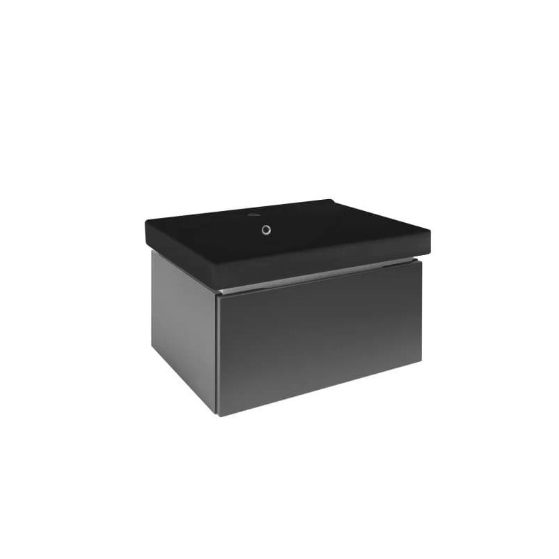 Koupelnová skříňka s umyvadlem SAT Feel 60x30x46 cm antracit mat SATFEEL60ANTU1MB