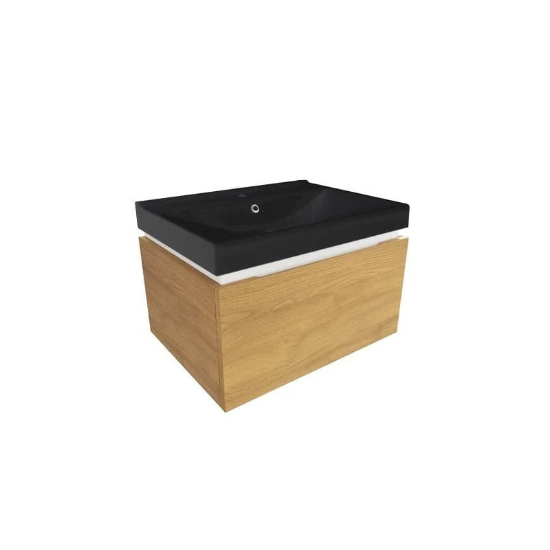 Koupelnová skříňka s umyvadlem SAT Feel 60x30x46 cm dub medový mat SATFEEL60DMU1MB