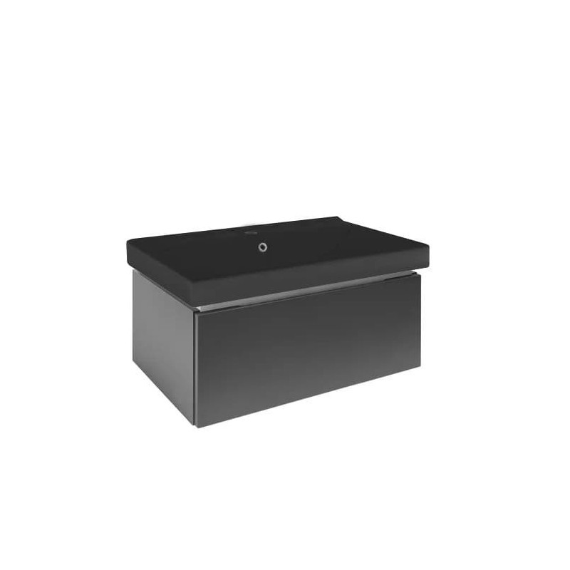Koupelnová skříňka s umyvadlem SAT Feel 80x30x46 cm antracit mat SATFEEL80ANTU1MB