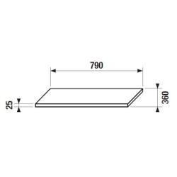 Deska pod umyvadlo Jika Tigo N 79x36x2,5 cm bílá H46J2111005001