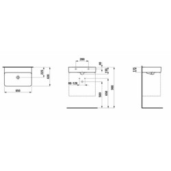 Umyvadlo Laufen Val 65x42 cm bez otvoru pro baterii H8102840001091