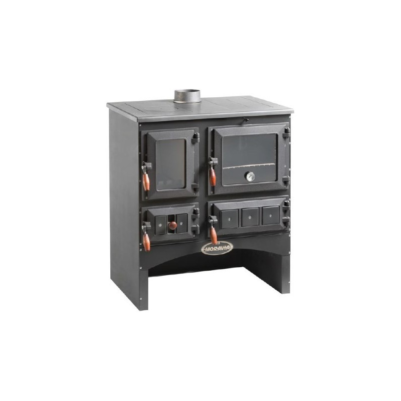 KVS MORAVIA TYP 9170 OLIVER sporák na tuhá paliva 6,6kW, s troubou, pravý, antracit