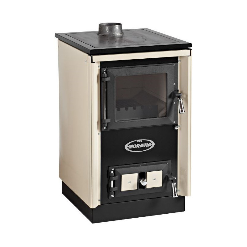 KVS MORAVIA TYP 9114 SOFIE sporák na tuhá paliva 7,1kW, béžová/chrom