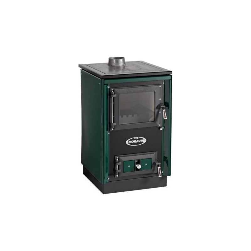 KVS MORAVIA TYP 9114 SOFIE sporák na tuhá paliva 7,1kW, zelená/chrom