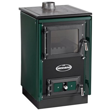 KVS MORAVIA TYP 9114 SOFIE sporák na tuhá paliva 7,1kW, zelená/chrom