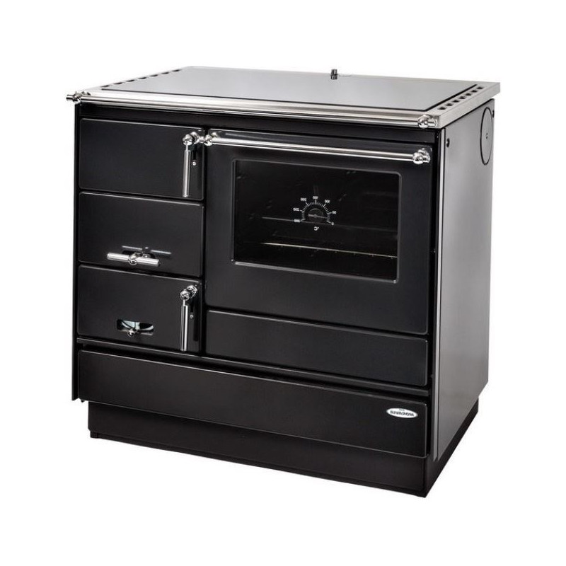 KVS MORAVIA VSP 9103 sporák na tuhá paliva 8,4kW, s troubou, pravý, antracit/chrom