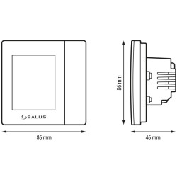 SALUS prostorový termostat, pro ovládání fan-coilů, drátový