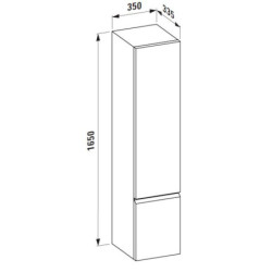 Koupelnová skříňka vysoká Laufen Pro 35x33,5x165 cm dub H4831210954791