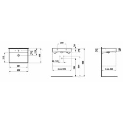 Umyvadlo Laufen Kartell By Laufen 60x46 cm otvor pro baterii uprostřed H8103330001041