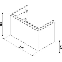 Koupelnová skříňka pod umyvadlo Jika Cubito 74x42,6x68,3 cm bílá H40J4254035001