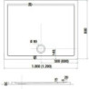 Sprchová vanička obdélníková Jika 100x80 cm litý mramor H2119340000001