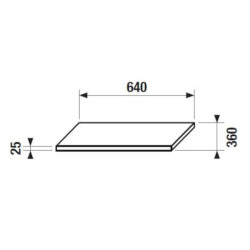 Deska pod umyvadlo Jika Tigo N 64x36x2,5 cm bílá H46J2101005001
