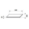 Deska pod umyvadlo Jika Tigo N 64x36x2,5 cm bílá H46J2101005001