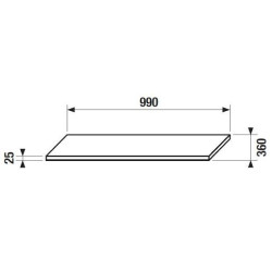 Deska pod umyvadlo Jika Tigo N 99x36x2,5 cm bílá H46J2121005001