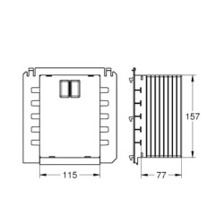 Revizní šachta pro malá tlačítka GROHE 40911000