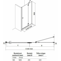 Sprchové dveře 100 cm Jika Pure H2544240026681