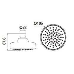 Hlavová sprcha Jika Rio chrom H3671R10042141