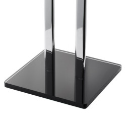 Držák toaletního papíru Optima Glass se zásobníkem chrom/černá GLASZASDRZPAP