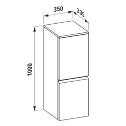 Koupelnová skříňka nízká Laufen Pro 35x33,5x100 cm dub H4831110954791