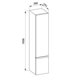 Koupelnová skříňka vysoká Laufen Pro 35x33,5x165 cm multicolor H4831220959991