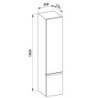 Koupelnová skříňka vysoká Laufen Pro 35x33,5x165 cm multicolor H4831220959991
