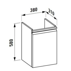 Koupelnová skříňka pod umyvadlo Laufen Pro 39x31x58 cm bílá lesk H4830120954751