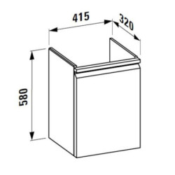 Koupelnová skříňka pod umyvadlo Laufen Pro S 41,5x32,1x58 cm grafit H4833020964801