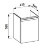 Koupelnová skříňka pod umyvadlo Laufen Pro S 41,5x32,1x58 cm grafit H4833020964801