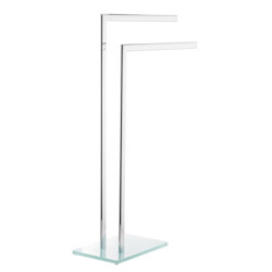Držák ručníků Optima Glass chrom/bílá GLASDRZRUCB