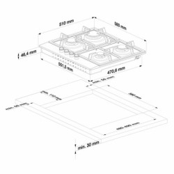Plynová varná deska Beko bílá HILW64225SW