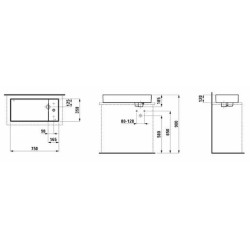 Umyvadlo Laufen Kartell By Laufen 75x35 cm mat bez otvoru pro baterii, bez přepadu H8123327571121