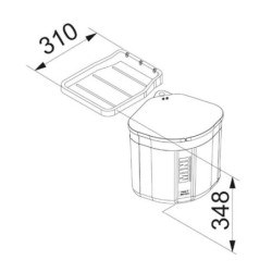 Odpadkový koš, sorter vestavný Franke 121.0176.518