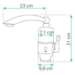 Dřezová baterie Homelife Termo Quick s elektrickým ohřevem vody bílá HY30-05