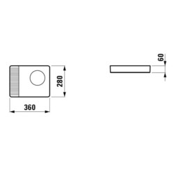 Umyvadlo na desku Laufen Val 36x28 cm H8702820000001