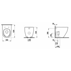 Wc stojící Laufen Pro vario odpad H8229560000001