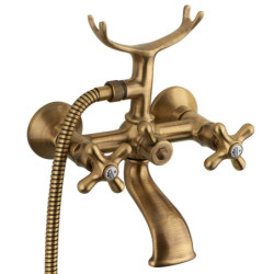 Vanová baterie Paffoni Ricordi se sprchovým setem 150 mm bronz IR023BR