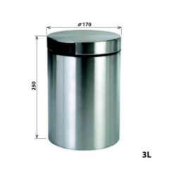 Odpadkový koš závěsný Bemeta 3 l nerez mat 125115055