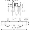 Sprchová baterie Hansgrohe Ecostat bez sprchového setu 150 mm chrom 13116000