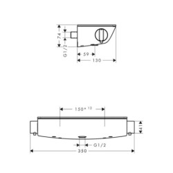 Sprchová baterie Hansgrohe Ecostat Select s poličkou 150 mm bílá/chrom 13161400